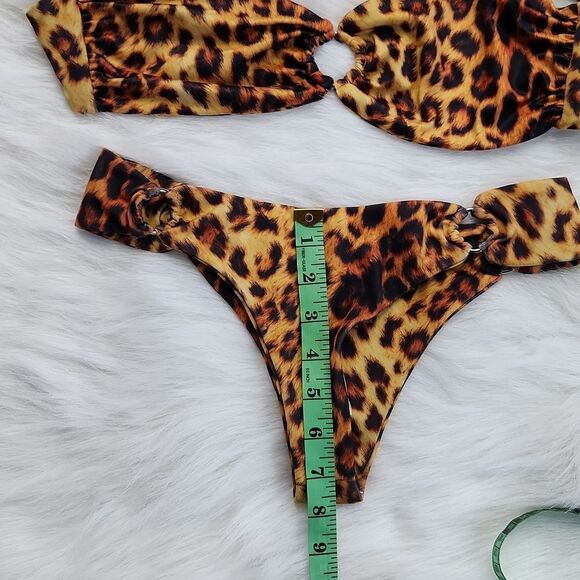 Joues de Sable NEW Bikini Set Hanna Leopard Animal Print Swim Suit Bathing Small - Picture 9 of 9